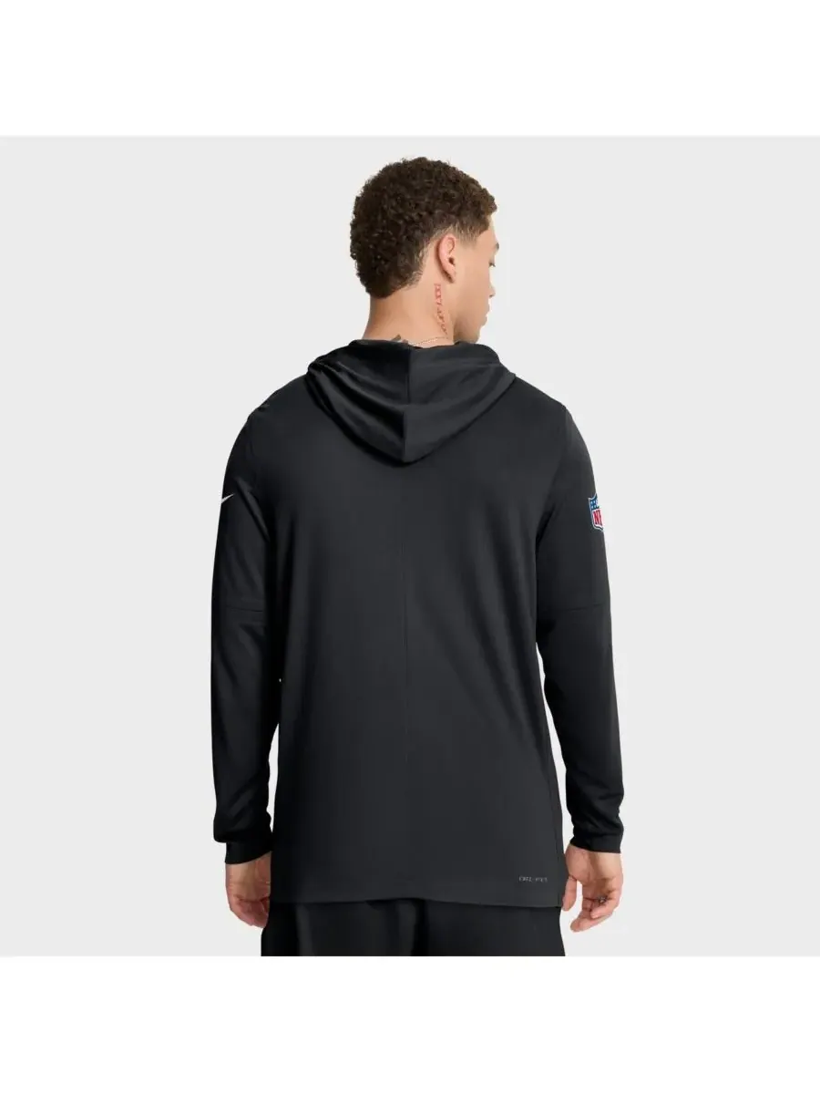 Nike Мужская черная толстовка с длинными рукавами Cincinnati Bengals Sideline Pure Fury Performance — изображение 2 из 5