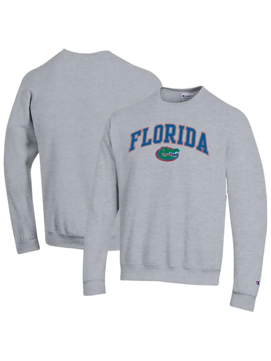 Champion Мужская толстовка-пуловер серого цвета с логотипом Florida Gators в виде арки