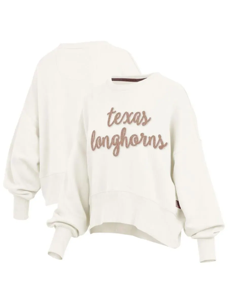 Pressbox Женская кремовая толстовка-пуловер "Челси" с символикой команды Texas Longhorns, большого