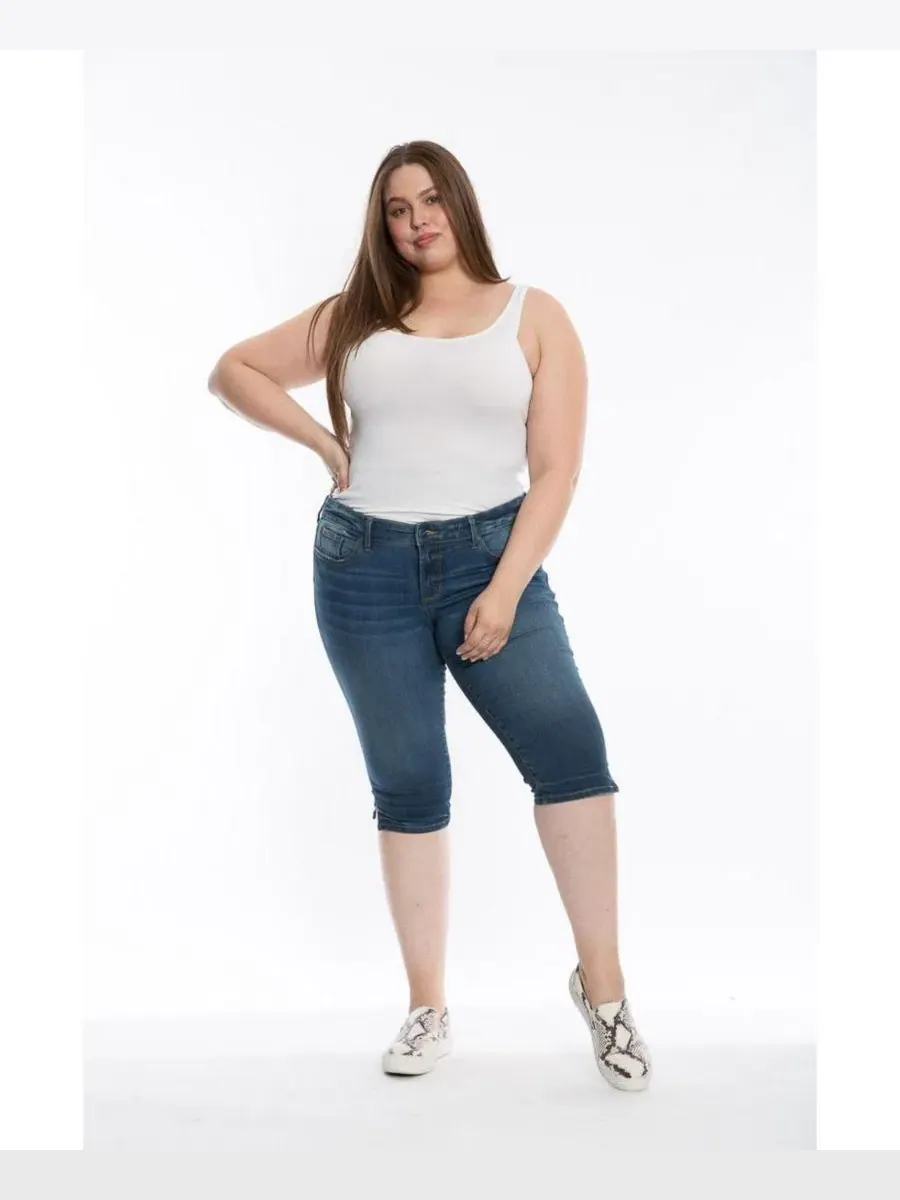 Капри из денима Plus Size Denim Crop SLINK Jeans, Tenley