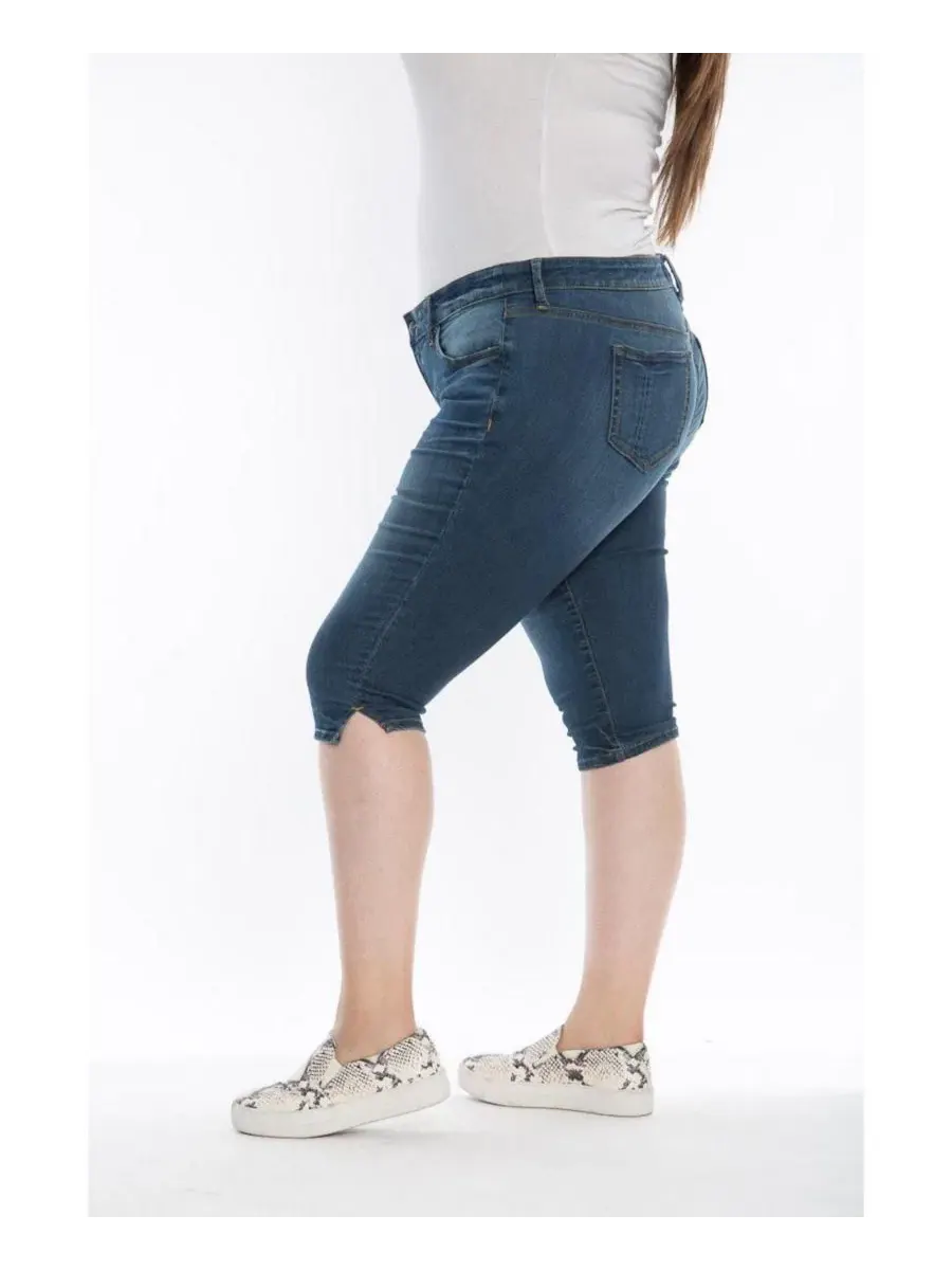 Капри из денима Plus Size Denim Crop SLINK Jeans, Tenley — изображение 2 из 3
