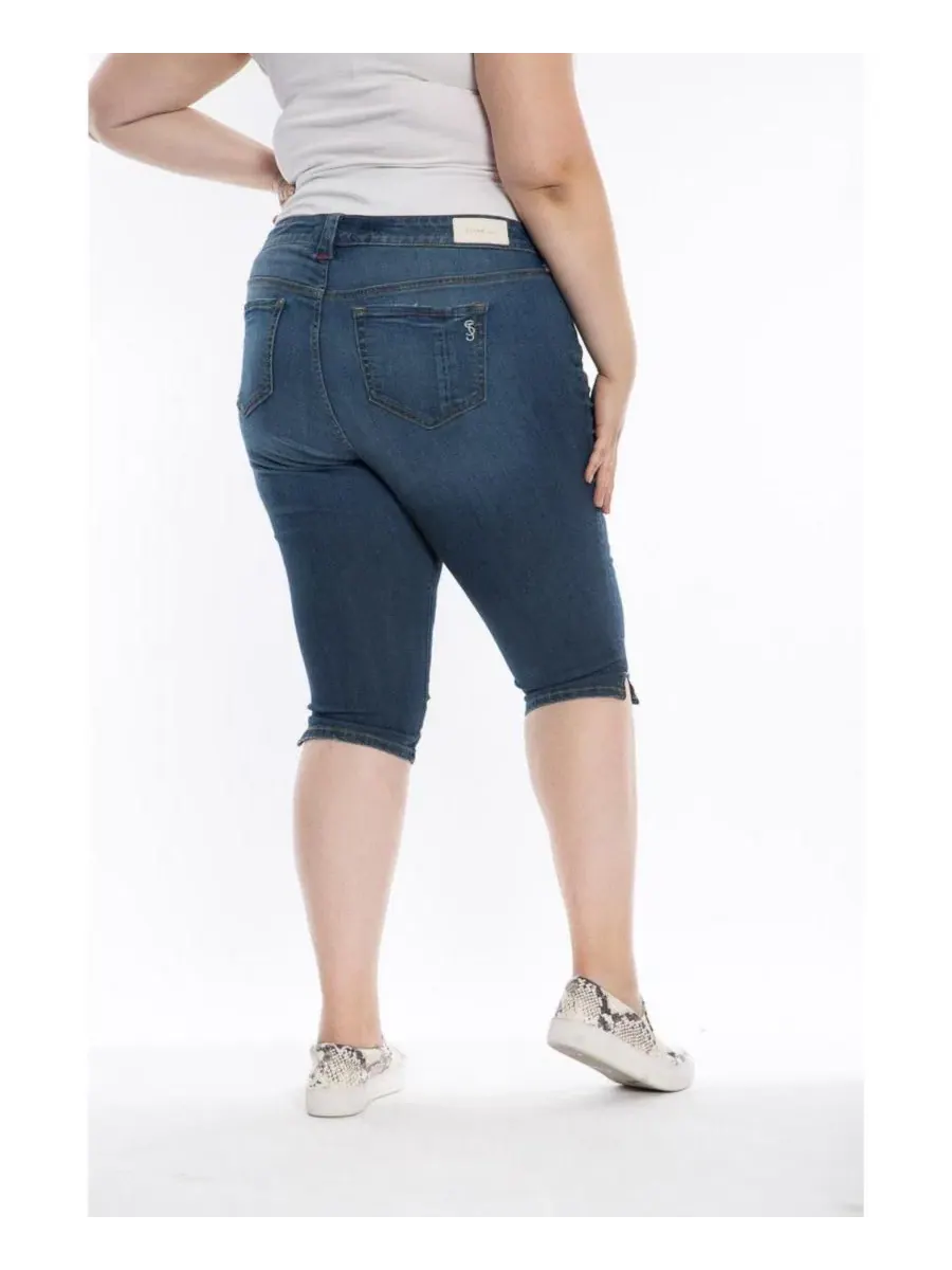 Капри из денима Plus Size Denim Crop SLINK Jeans, Tenley — изображение 3 из 3