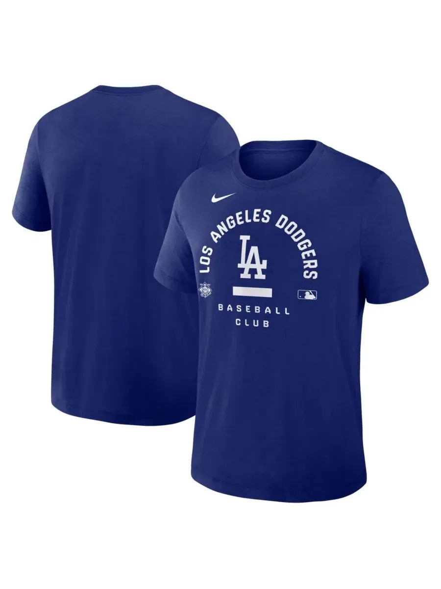 Мужская футболка Royal Los Angeles Dodgers Authentic Collection Early Work Tri-Blend Dri-FIT Nike
