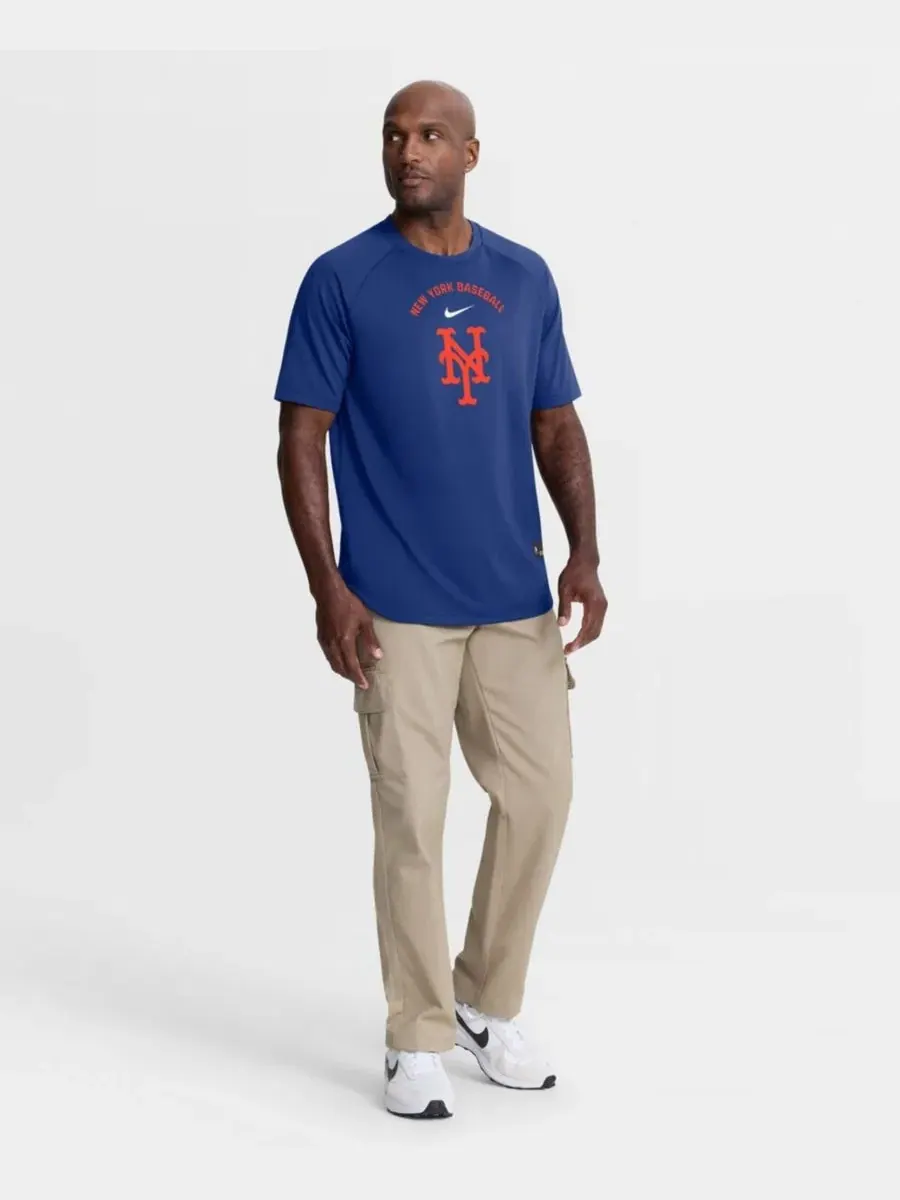 Мужская футболка-реглан из аутентичной коллекции Royal New York Mets, предназначенная для — изображение 5 из 5, королевский