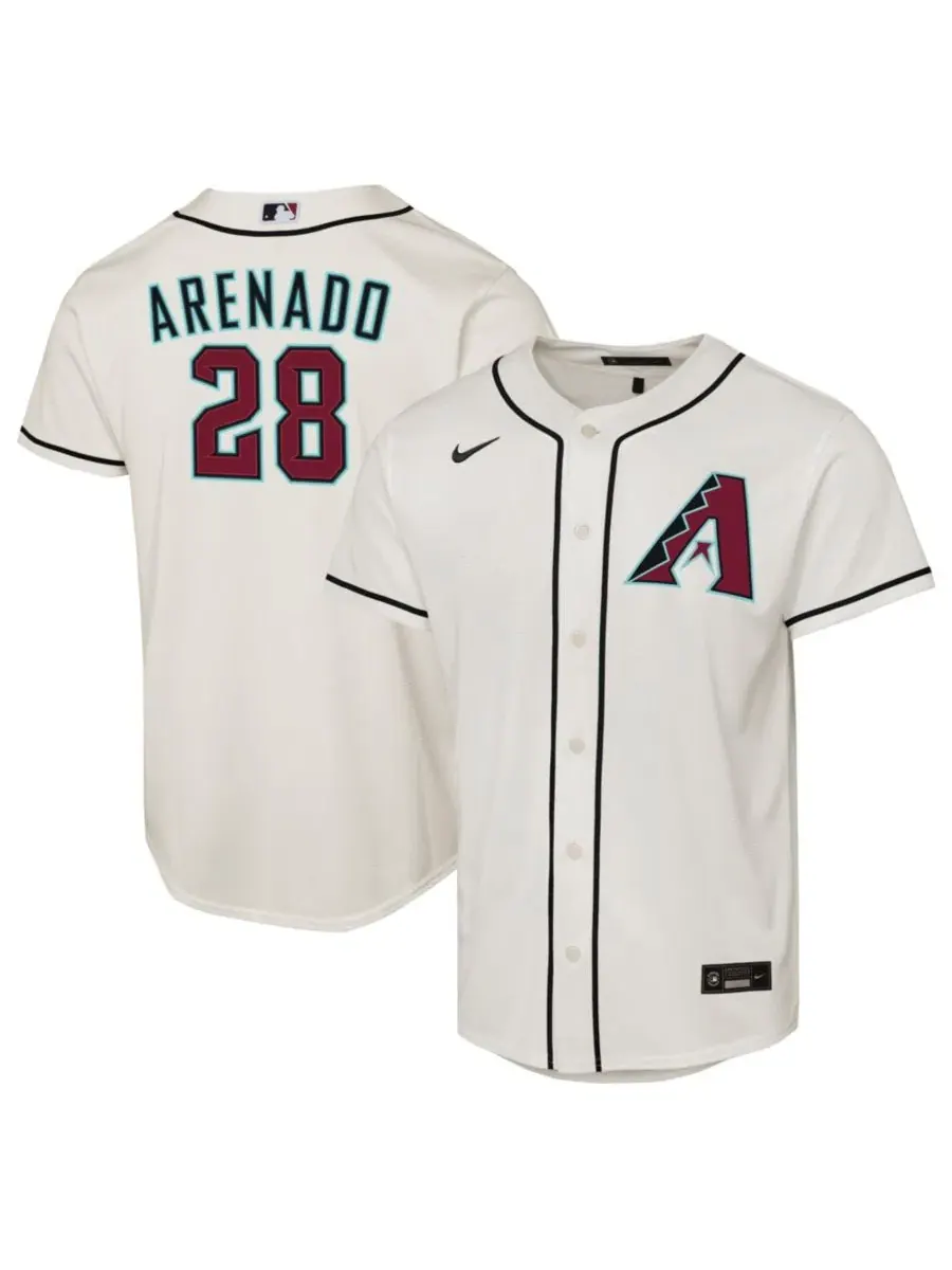 Мужская реплика джерси Nolan Arenado, White, Arizona Diamondbacks Nike