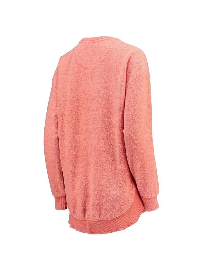 Женский оранжевый рваный свитшот Clemson Tigers Ponchoville Pullover Pressbox — изображение 2 из 4