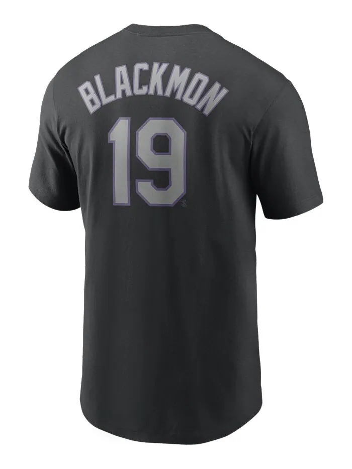 Мужская футболка Charlie Blackmon Colorado Rockies с именем и номером игрока Nike