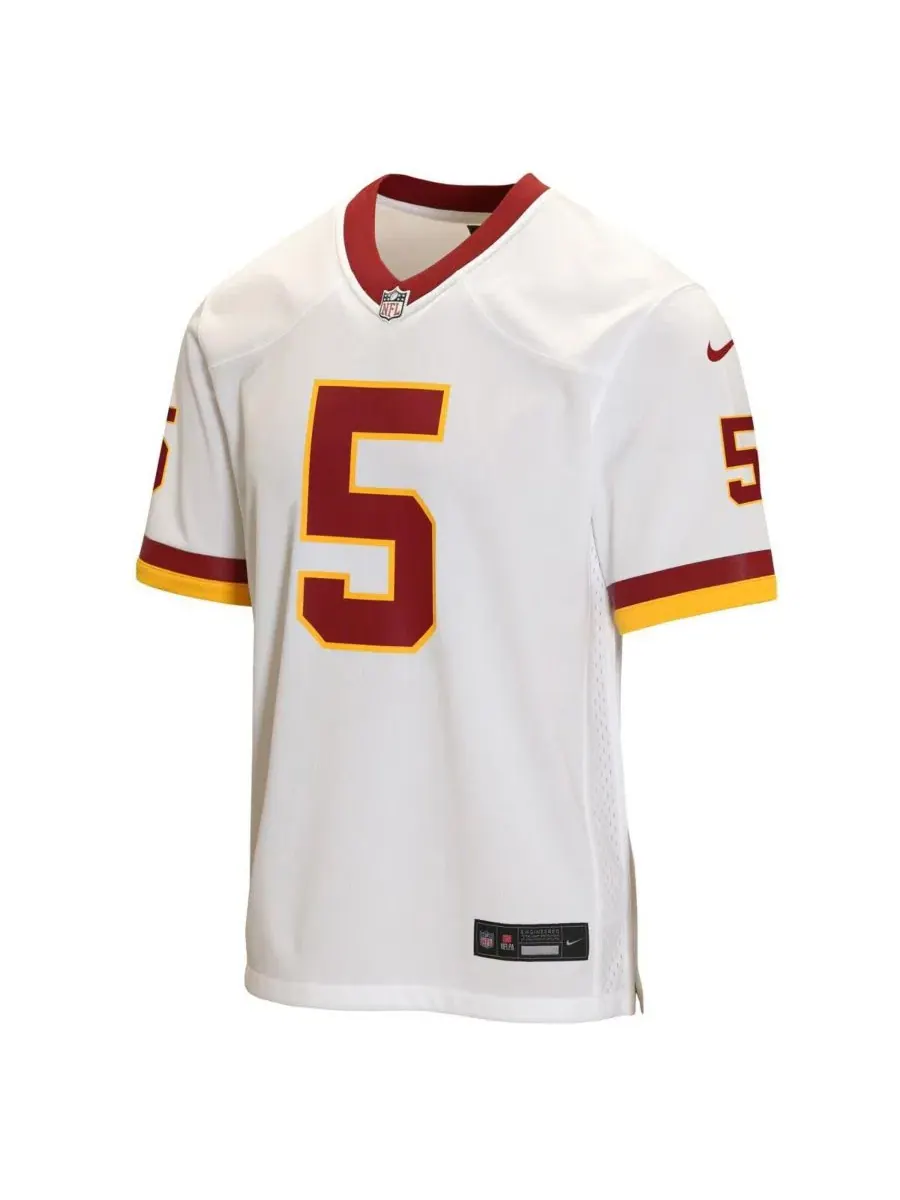 Детская футболка с длинным рукавом Jayden Daniels White Washington Commanders Game Jersey Nike — изображение 2 из 3, белый