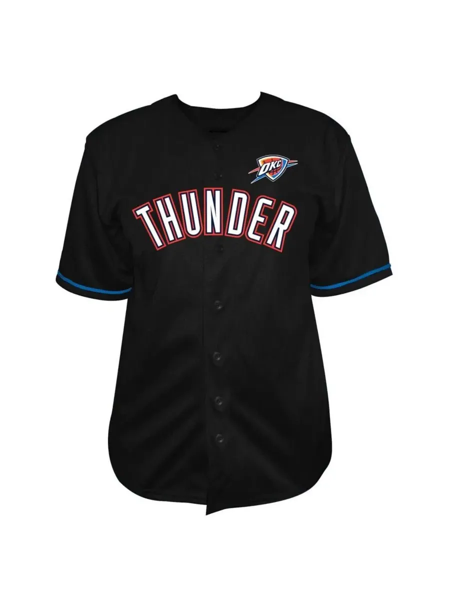 Мужская баскетбольная джерси с полной застежкой на пуговицах Oklahoma City Thunder Fanatics