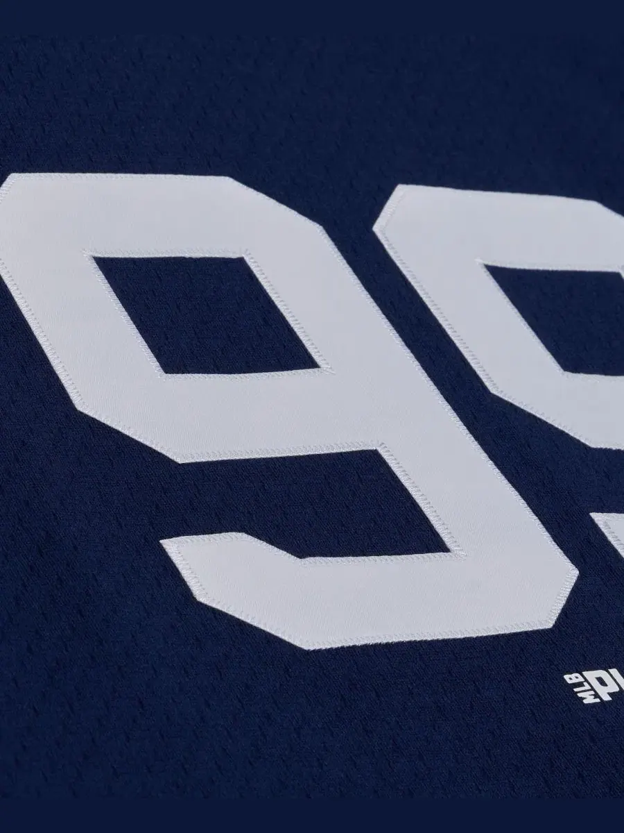 Мужская бейсбольная джерси с длинным рукавом, с принтом, Aaron Judge Mitchell & Ness — изображение 5 из 5, темно-синий