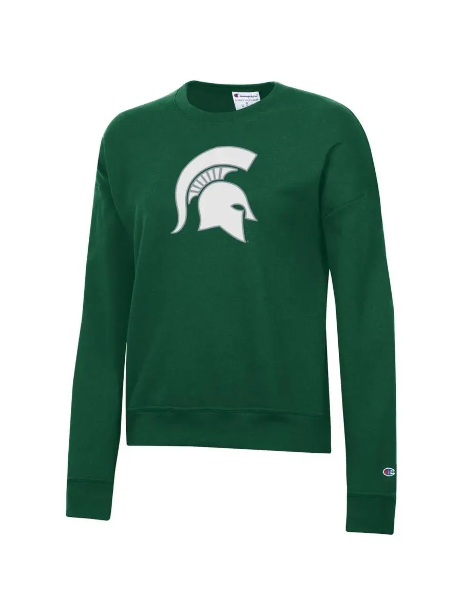 Свитшот Powerblend с принтом Michigan State Spartans Champion — изображение 3 из 3, зеленый