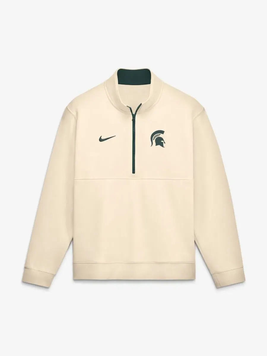 Мужской свитшот Nike Michigan State Spartans Primetime Club Fleece Half-Zip