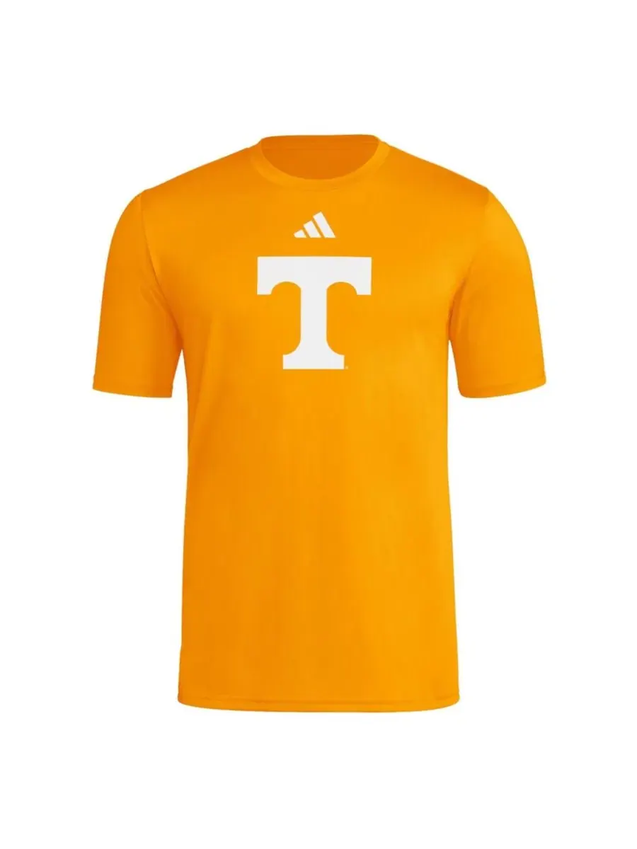 Футболка с принтом Tennessee Volunteers Primary Logo Poly adidas — изображение 2 из 3, оранжевый