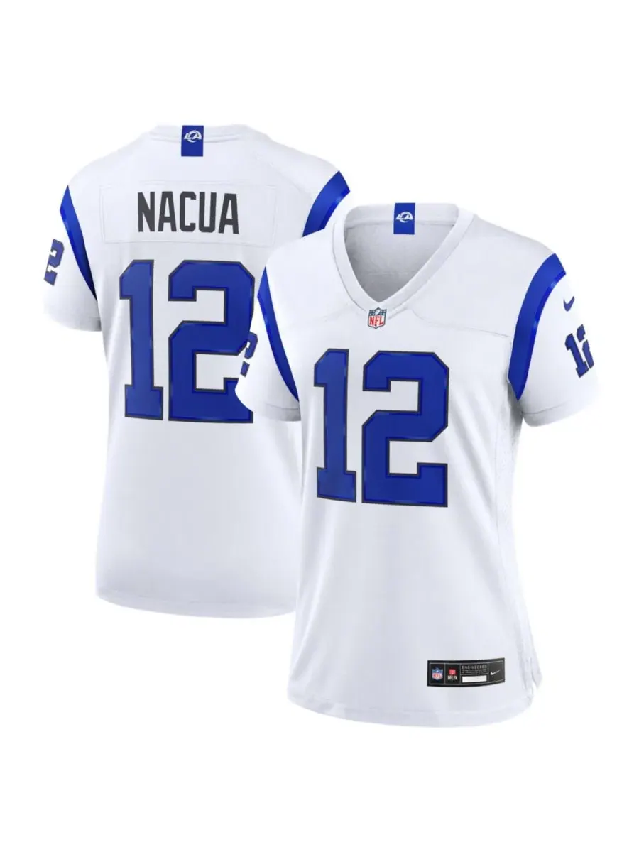 Игровая футболка Puka Nacua Los Angeles Rams Fearsome White Game Jersey Nike