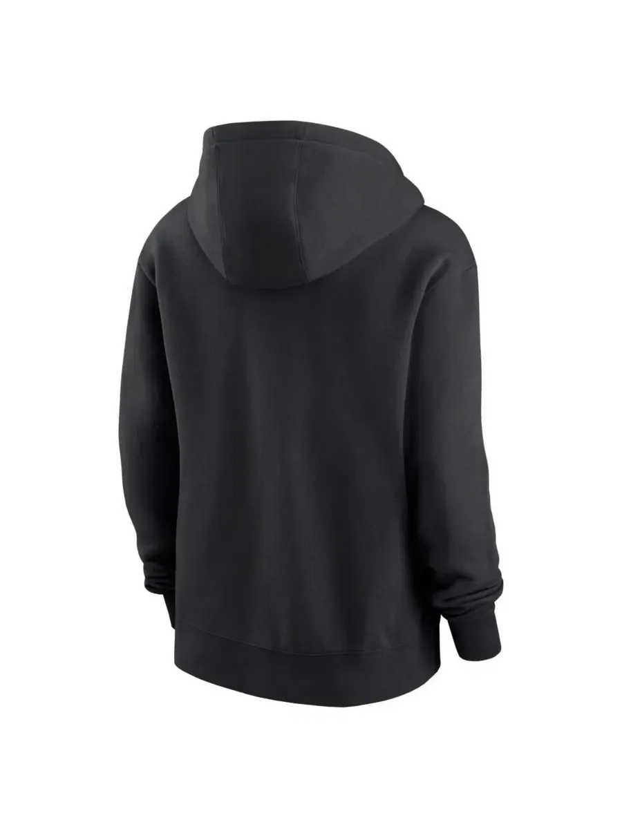 Женский худи Nike Las Vegas Raiders Club Fleece Pullover с флисовой подкладкой — изображение 2 из 5, черный