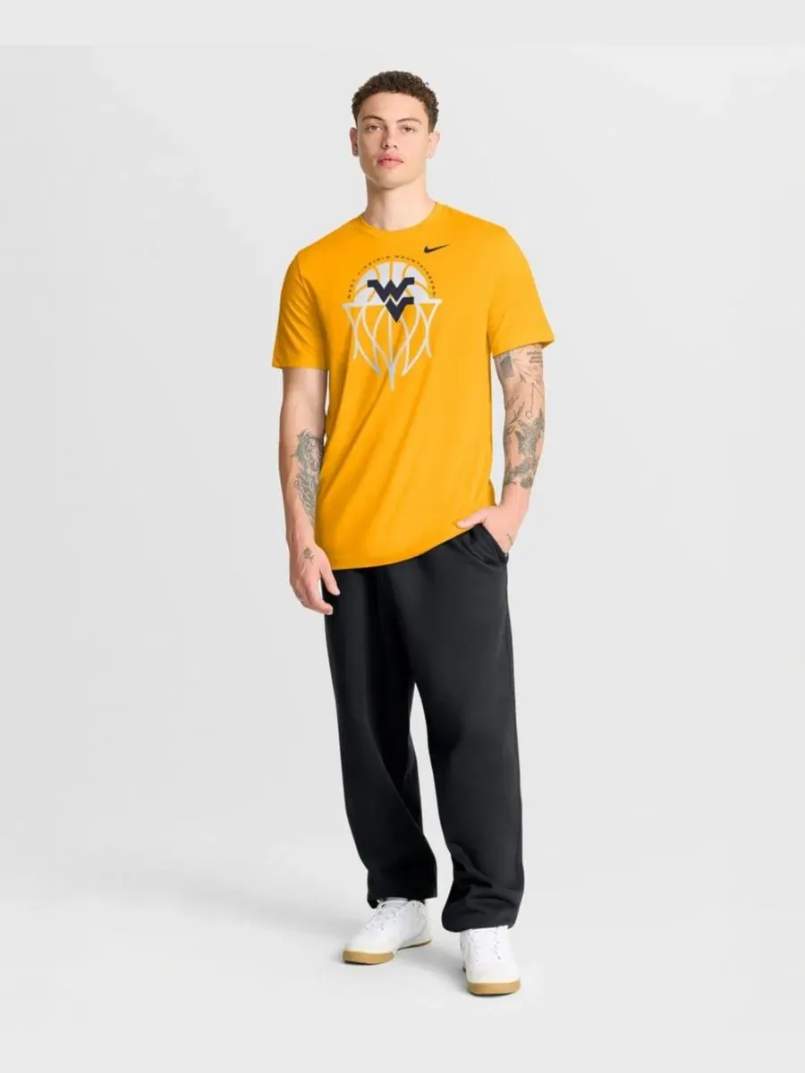 Футболка Nike с принтом West Virginia Mountaineers — изображение 3 из 3, золото