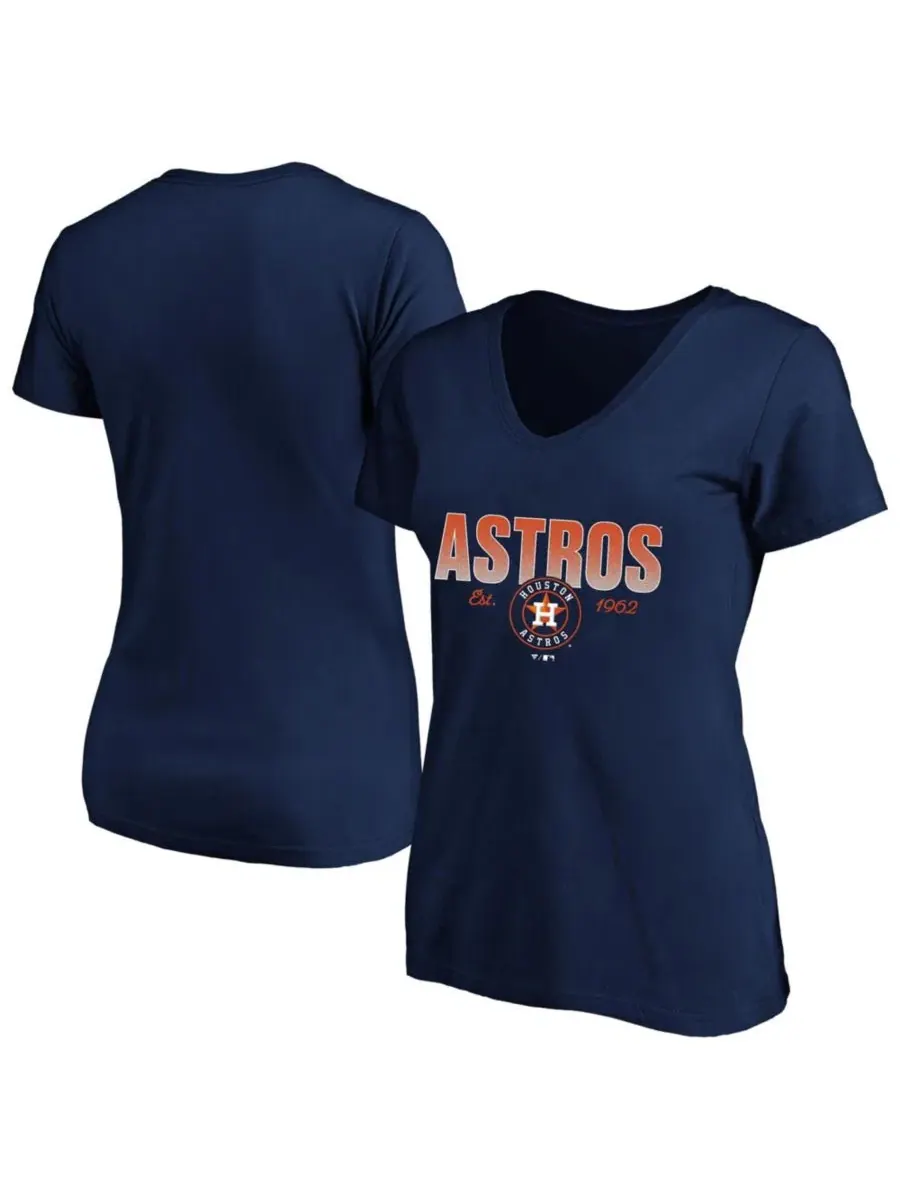 Футболка с V-образным вырезом Houston Astros Wordmark Fanatics