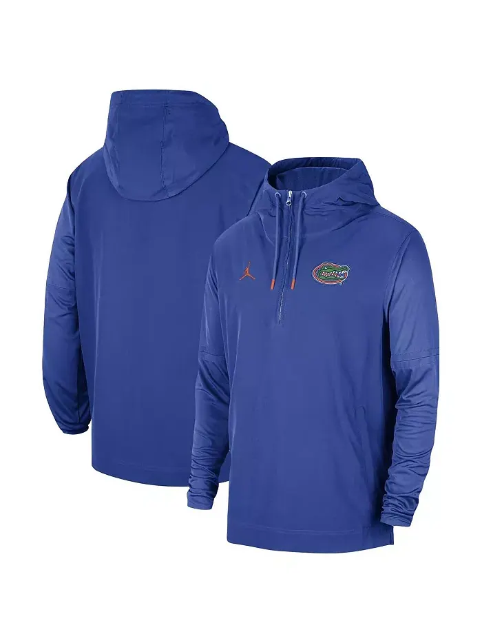 Мужская полузастегивающаяся куртка игрока Royal Florida Gators Jordan