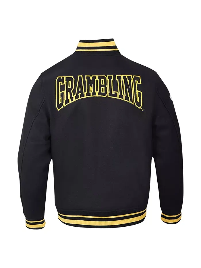 Мужская черная шерстяная куртка с молнией и гербом Grambling Tigers Pro Standard — изображение 5 из 5