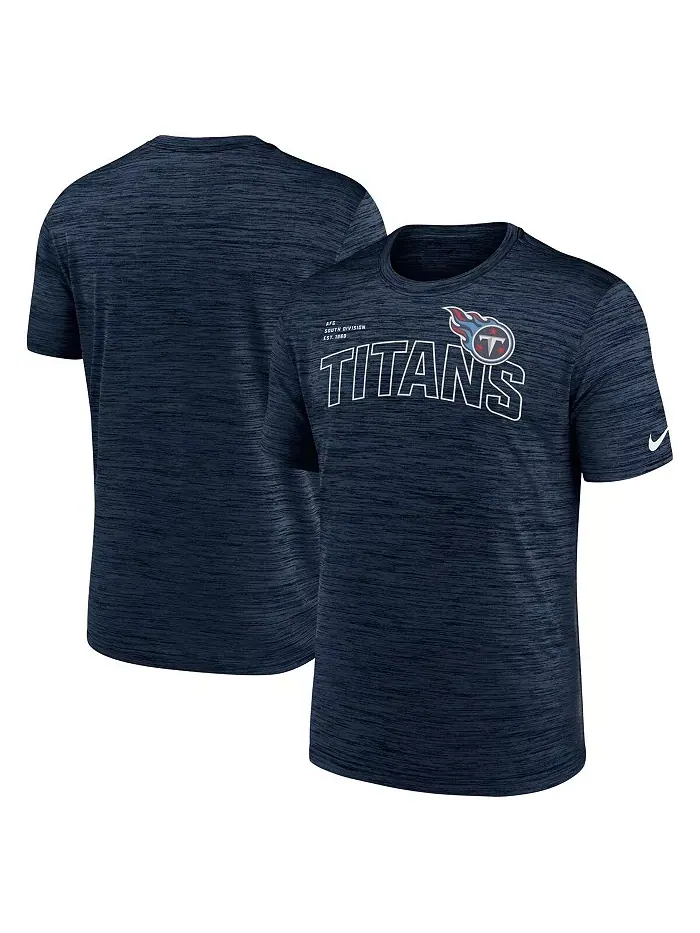 Мужская синяя футболка Tennessee Titans Velocity Arch Performance Nike