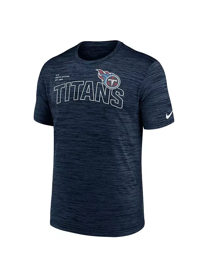 Мужская синяя футболка Tennessee Titans Velocity Arch Performance Nike — изображение 3 из 3