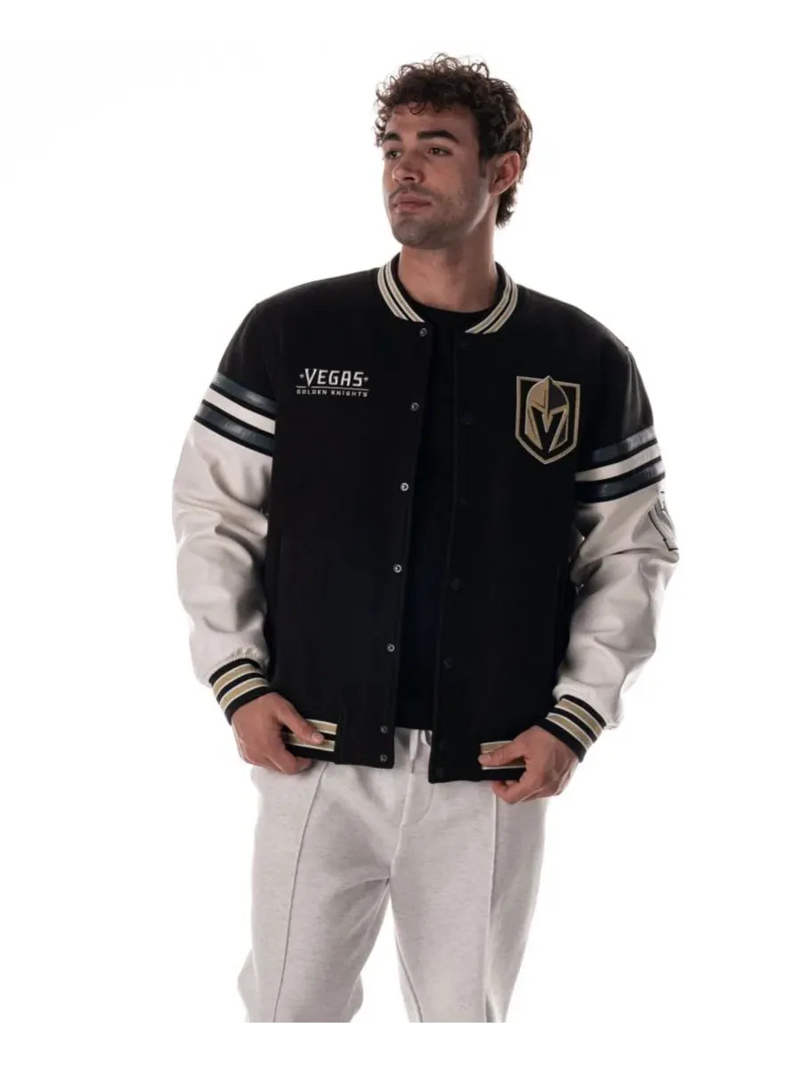 Куртка-ветровка с принтом Vegas Golden Knights, модель Drop Shoulder Full-Snap Varsity The Wild