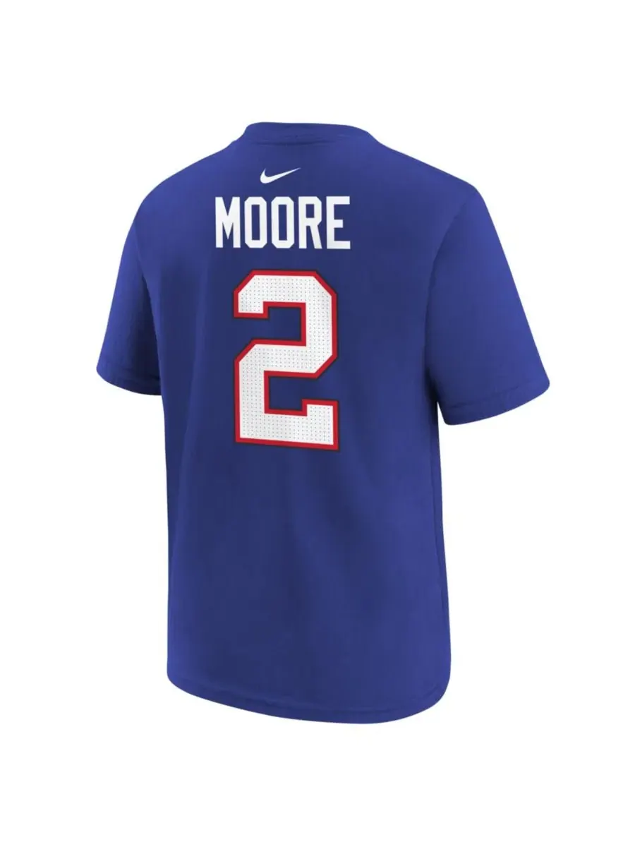 Футболка с именем и номером D.J. Moore Nike — изображение 2 из 3, королевский