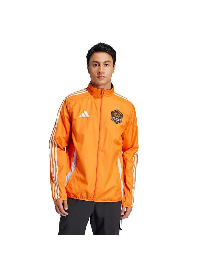 Мужская оранжево-фиолетовая реверсивная куртка на молнии Houston Dynamo FC 2025 Anthem adidas — изображение 2 из 4