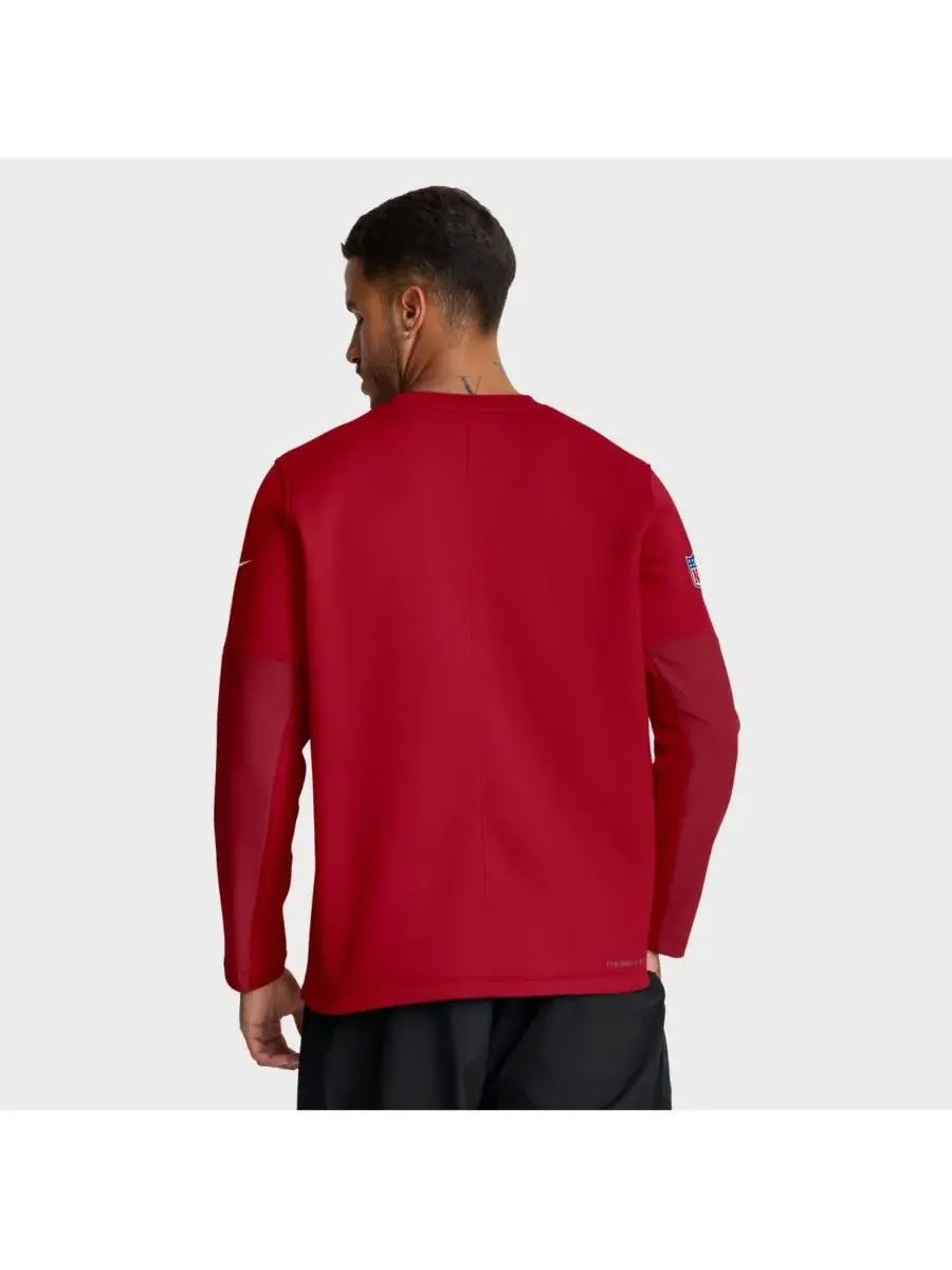 Nike Мужская красная футболка с длинным рукавом Tampa Bay Buccaneers Sideline Coach Therma-FIT — изображение 2 из 5, красный