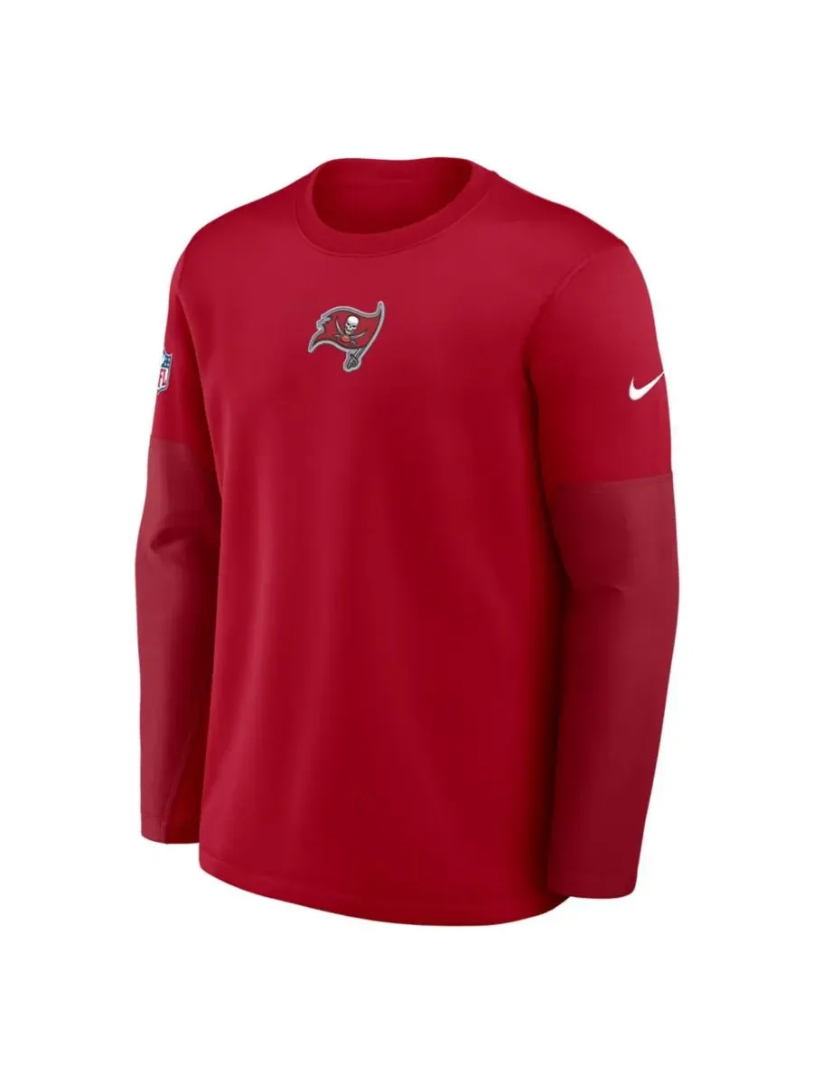 Nike Мужская красная футболка с длинным рукавом Tampa Bay Buccaneers Sideline Coach Therma-FIT — изображение 5 из 5, красный
