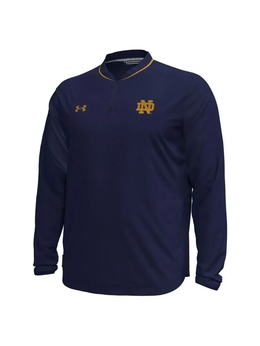 Under Armour Мужская темно-синяя куртка с длинными рукавами и застежкой-молнией на четверть длины — изображение 2 из 3