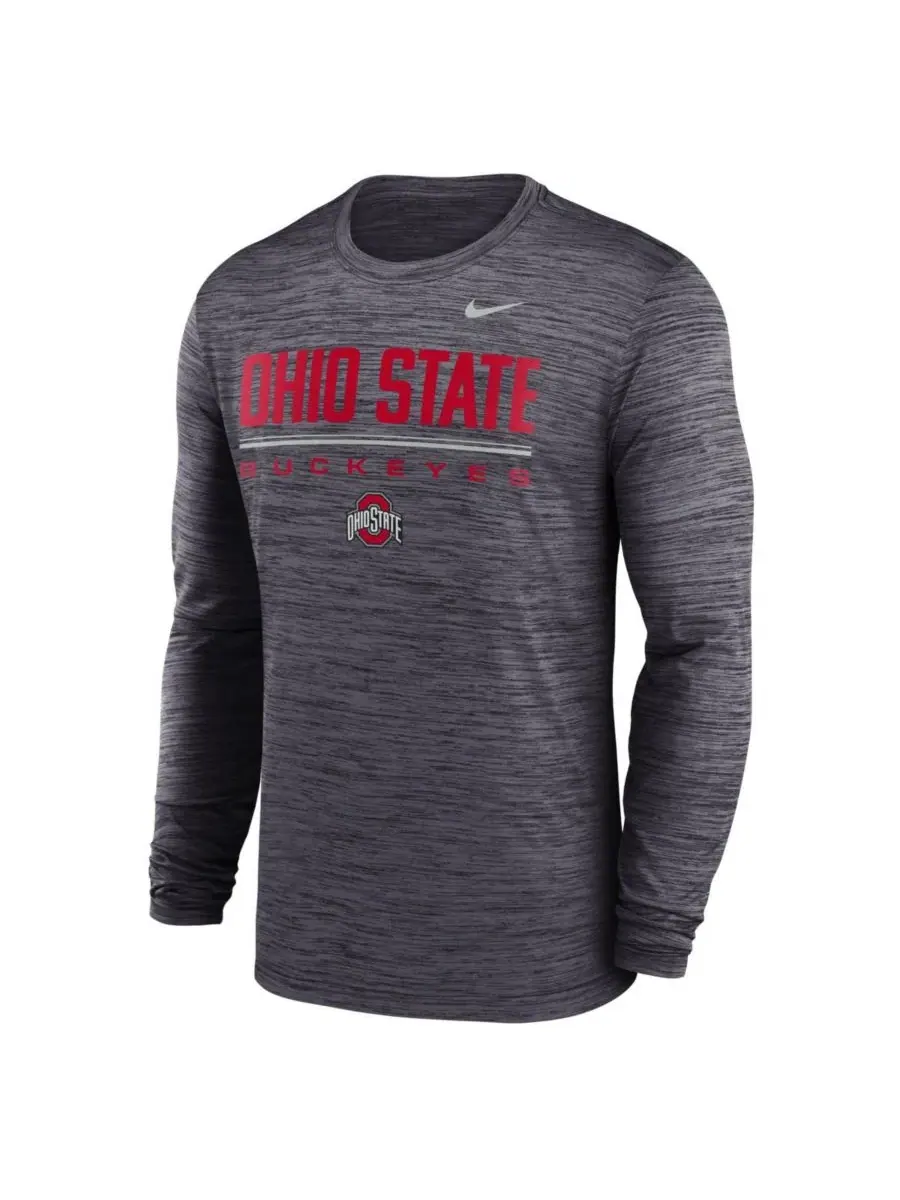 Футболка с длинным рукавом Dri-FIT Sideline Velocity Nike — изображение 2 из 3, черный