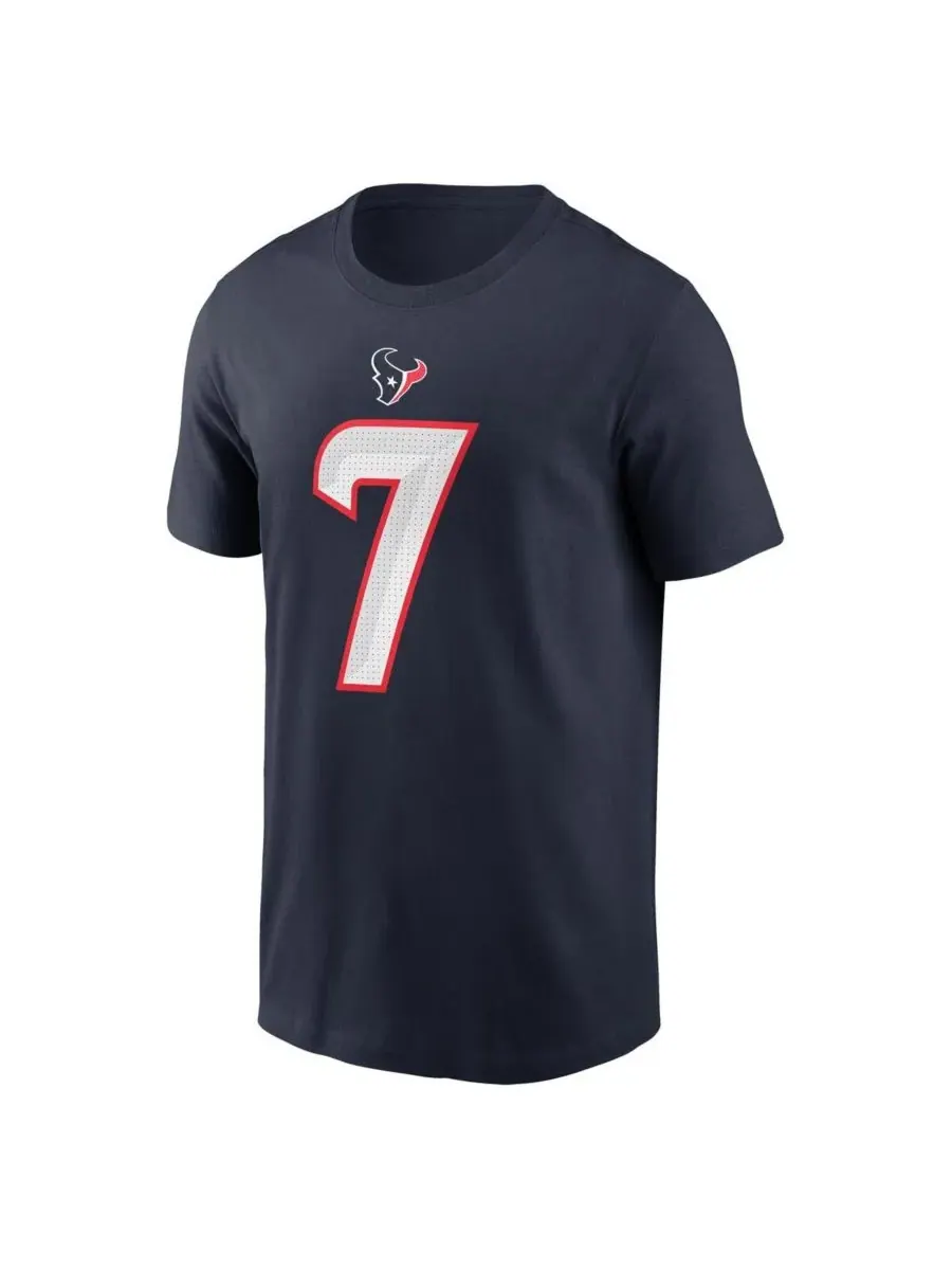 Nike Мужская красная футболка CJ Stroud с именем и номером игрока команды Houston Texans — изображение 4 из 5, красный