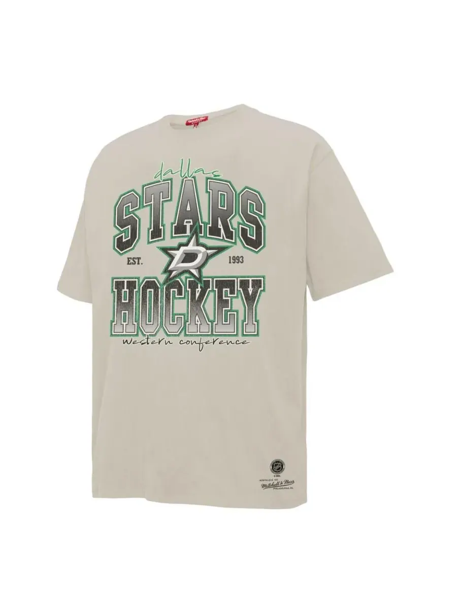 Mitchell & Ness Женская кремовая футболка Dallas Stars Dump Chase Boyfriend — изображение 3 из 3, бежевый