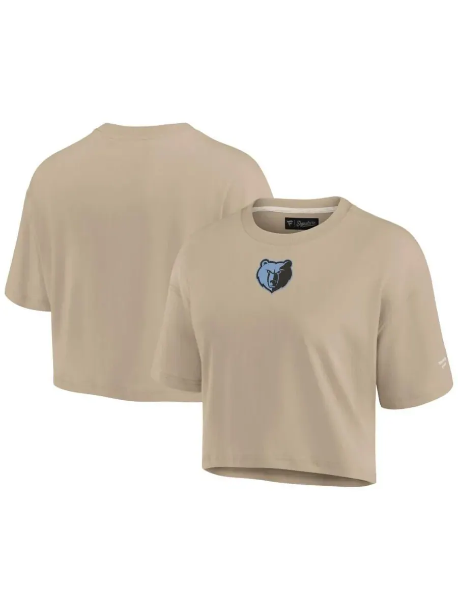 Fanatics Женская укороченная футболка цвета хаки с символикой команды Memphis Grizzlies Elements
