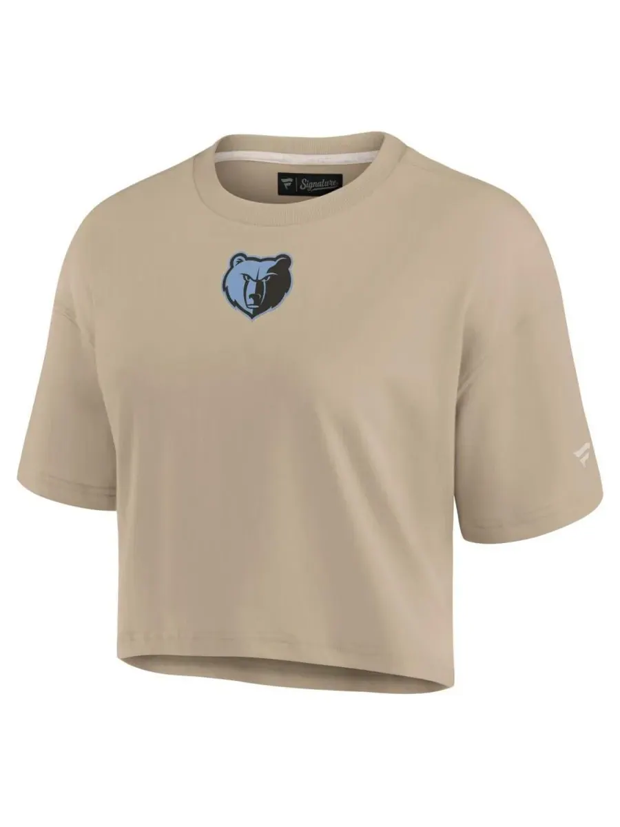 Fanatics Женская укороченная футболка цвета хаки с символикой команды Memphis Grizzlies Elements — изображение 3 из 3