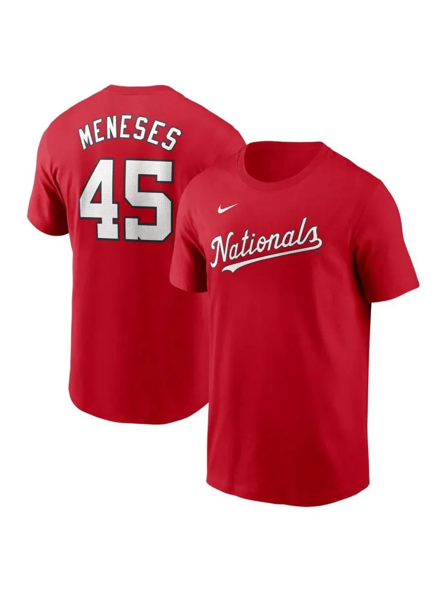 Nike Мужская красная футболка с номером игрока команды Washington Nationals Джои Менесеса