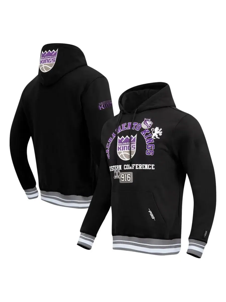 Pro Standard Мужская черная толстовка с капюшоном Sacramento Kings Area Code