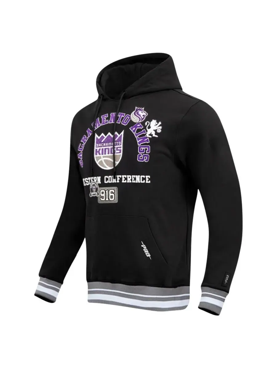 Pro Standard Мужская черная толстовка с капюшоном Sacramento Kings Area Code — изображение 4 из 5, черный