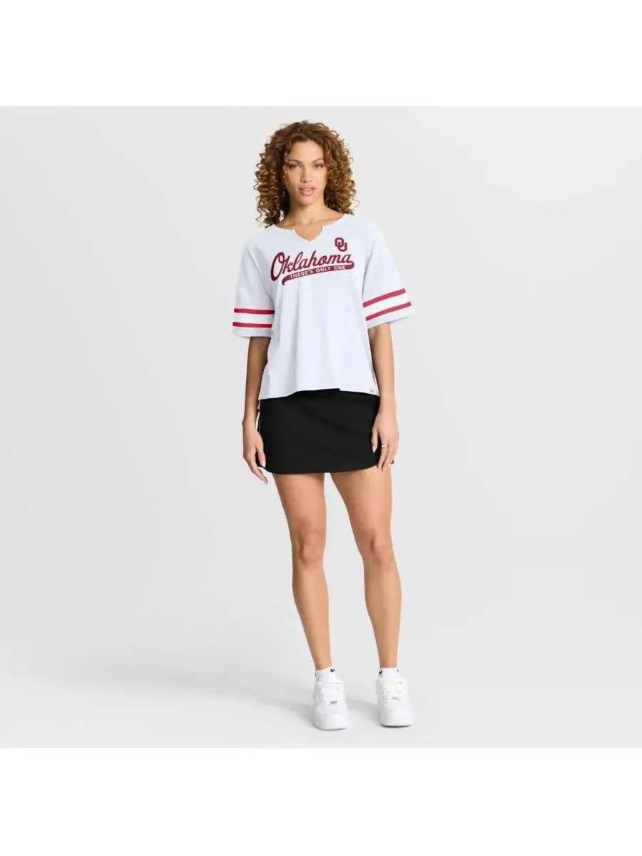 Fanatics Женская белая футболка Oklahoma Sooners Hometown Premium Script — изображение 3 из 5, белый