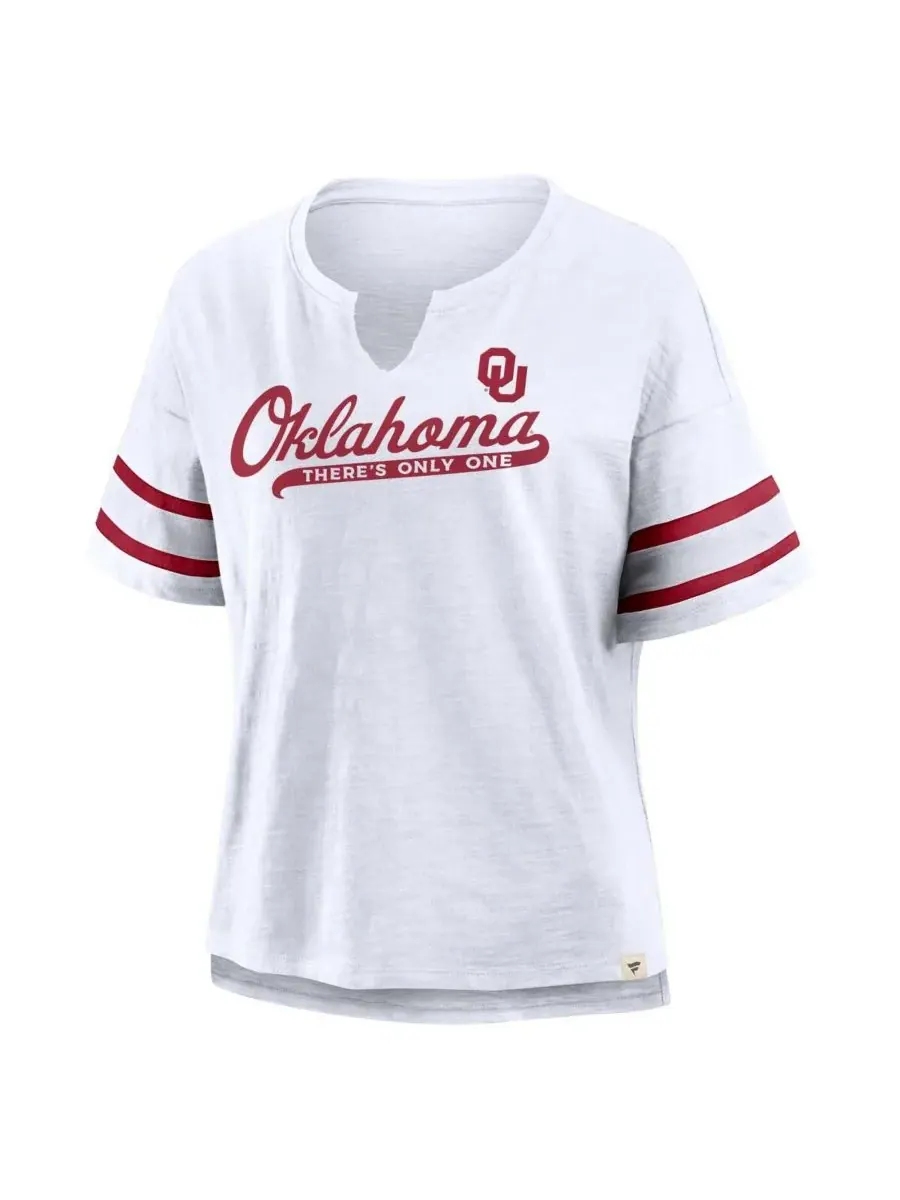 Fanatics Женская белая футболка Oklahoma Sooners Hometown Premium Script — изображение 4 из 5, белый