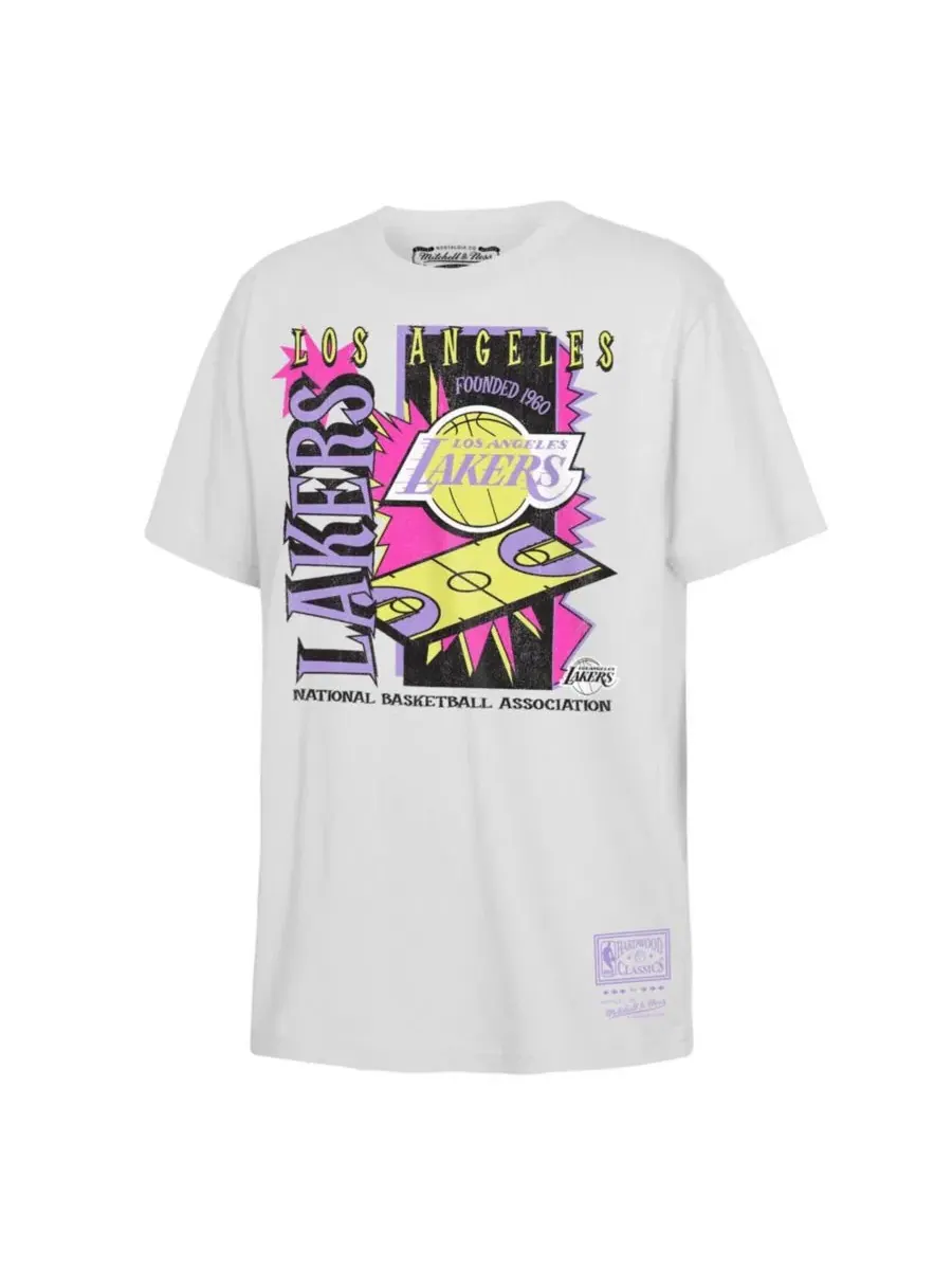 Футболка с принтом Neon Court Shock Mitchell & Ness