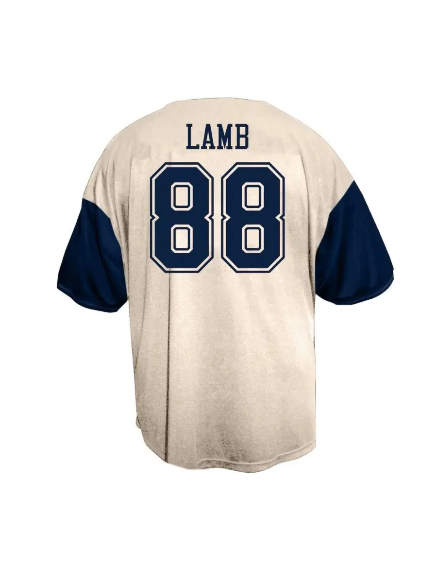 Футболка с принтом CeeDee Lamb Cream Dallas Cowboys Big & Tall Fanatics — изображение 2 из 3, бежевый