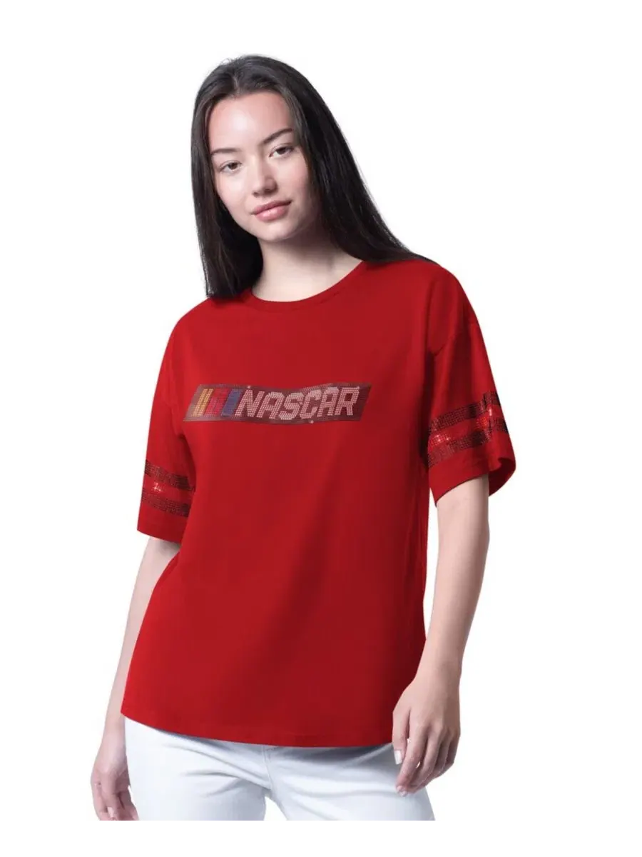 Футболка оверсайз с принтом NASCAR Fan Catch G-III 4Her by Carl Banks
