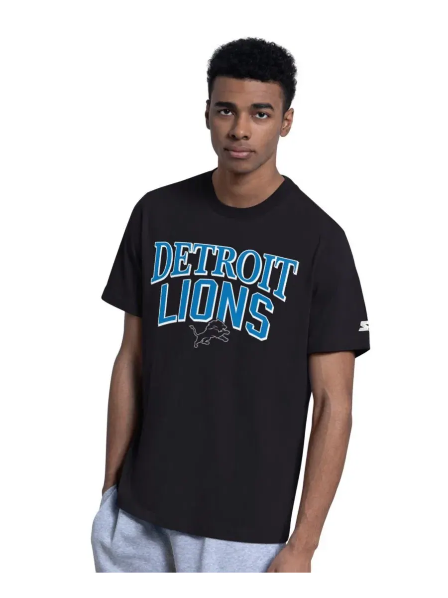 Комплект из 2 футболок с принтом Detroit Lions Throwback Logo Starter — изображение 5 из 5, черный серый