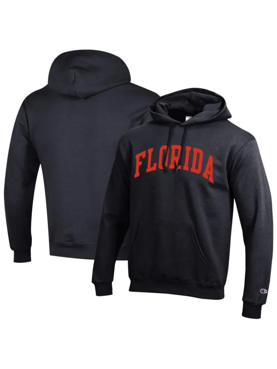 Худи с капюшоном, флисовое, с принтом, Basic Arch Fleece Pullover Hoodie Champion
