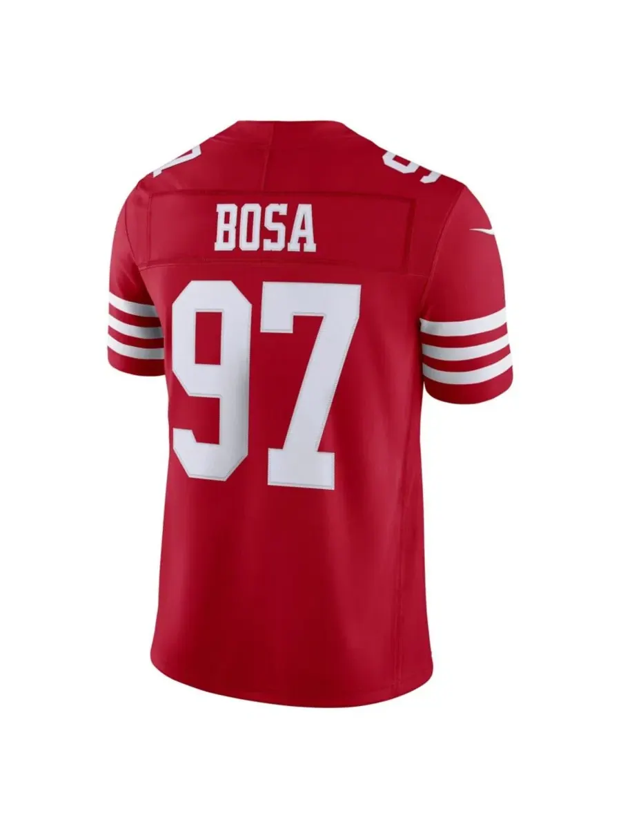 Мужская футболка с длинным рукавом Nick Bosa Vapor F.U.S.E. Stitched Limited Nike — изображение 2 из 3, алый