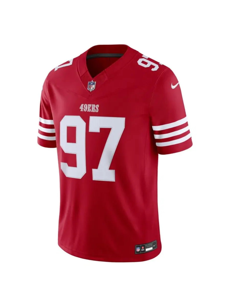 Мужская футболка с длинным рукавом Nick Bosa Vapor F.U.S.E. Stitched Limited Nike — изображение 3 из 3, алый