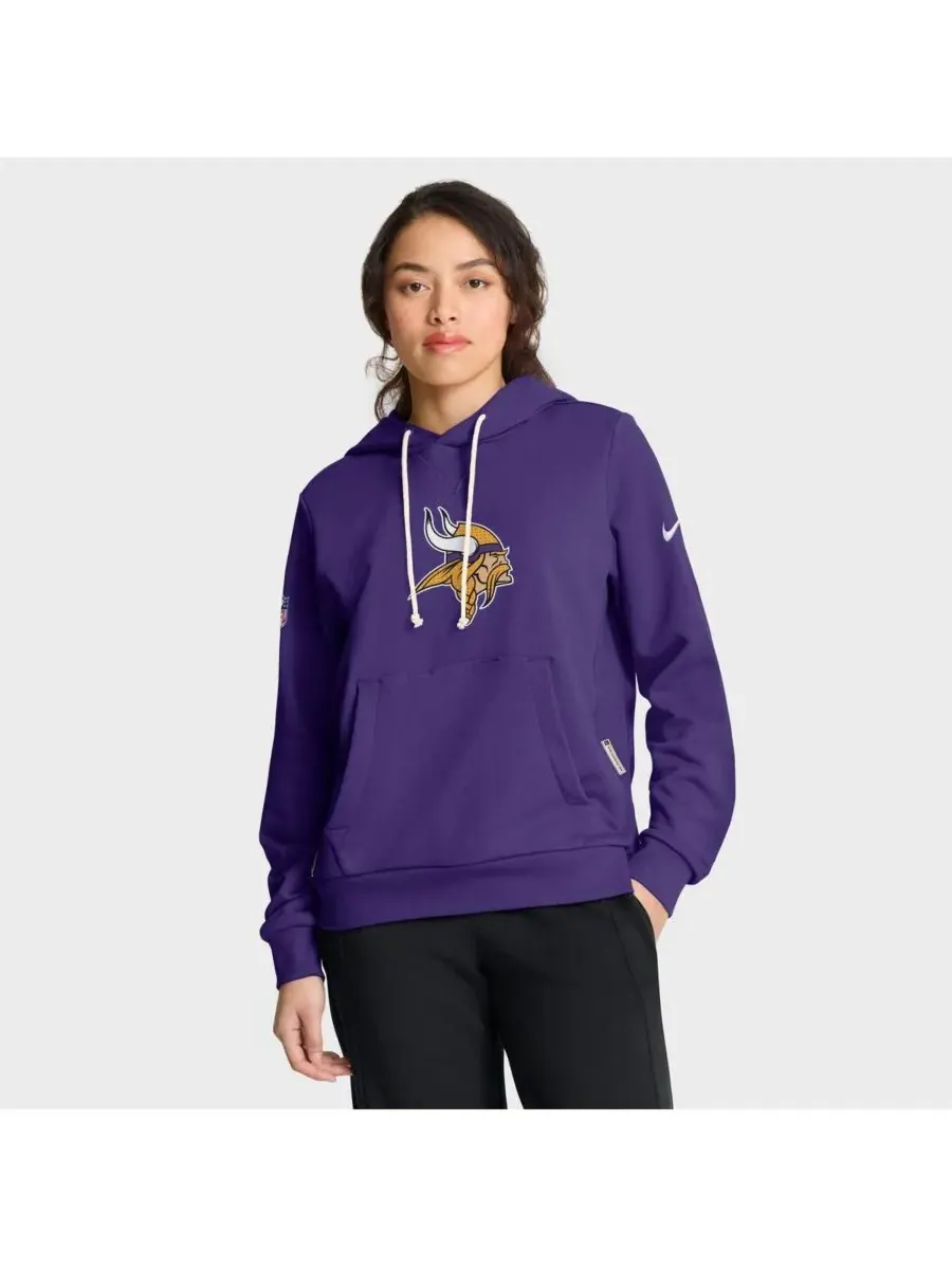 Nike Женская фиолетовая толстовка Minnesota Vikings Sideline Standard Issue Initial Home Dri-FIT
