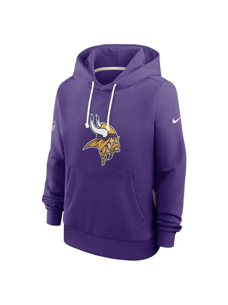 Nike Женская фиолетовая толстовка Minnesota Vikings Sideline Standard Issue Initial Home Dri-FIT — изображение 3 из 4